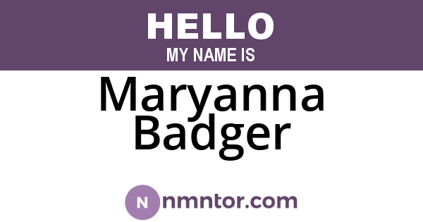 Maryanna Badger