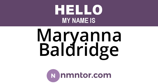 Maryanna Baldridge