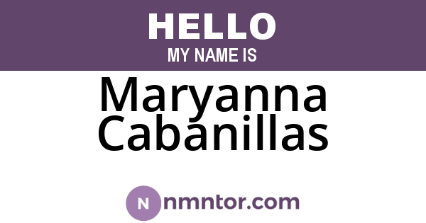 Maryanna Cabanillas
