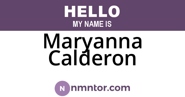 Maryanna Calderon