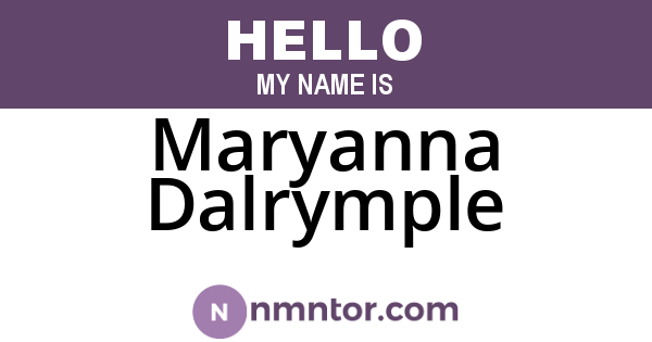 Maryanna Dalrymple