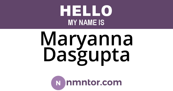 Maryanna Dasgupta