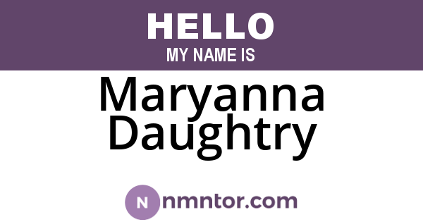 Maryanna Daughtry
