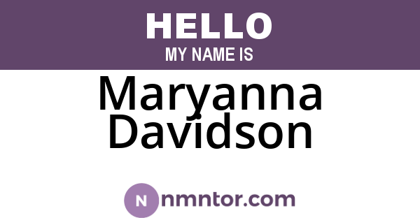 Maryanna Davidson