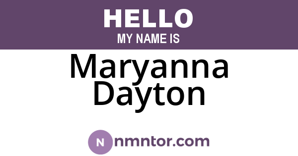 Maryanna Dayton