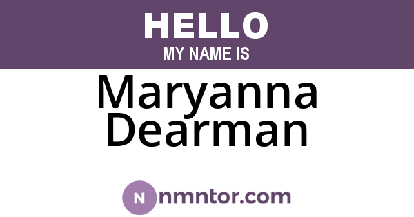 Maryanna Dearman