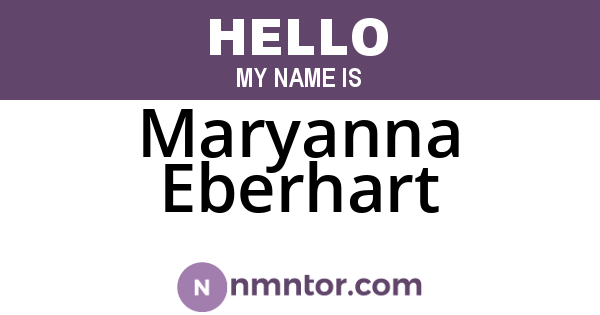 Maryanna Eberhart