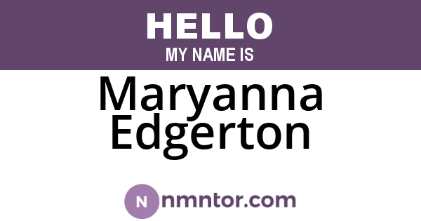 Maryanna Edgerton