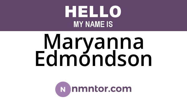 Maryanna Edmondson