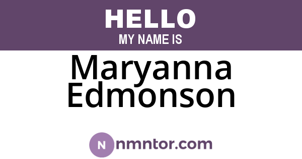 Maryanna Edmonson