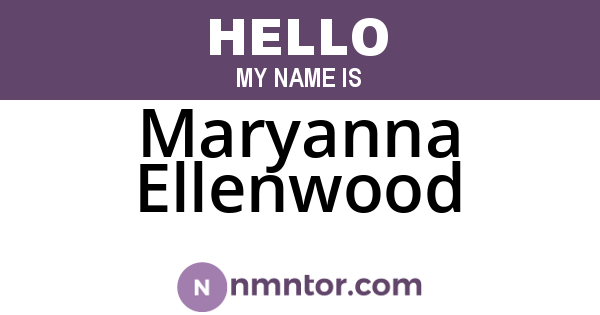 Maryanna Ellenwood