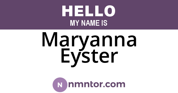 Maryanna Eyster