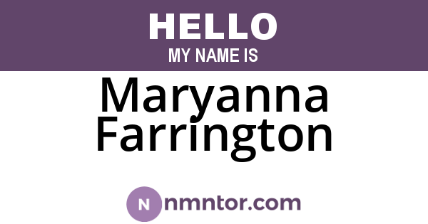 Maryanna Farrington