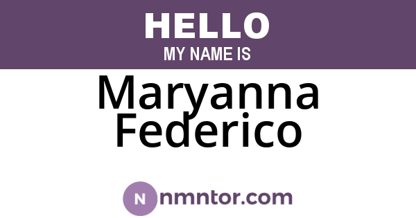 Maryanna Federico