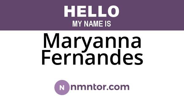 Maryanna Fernandes
