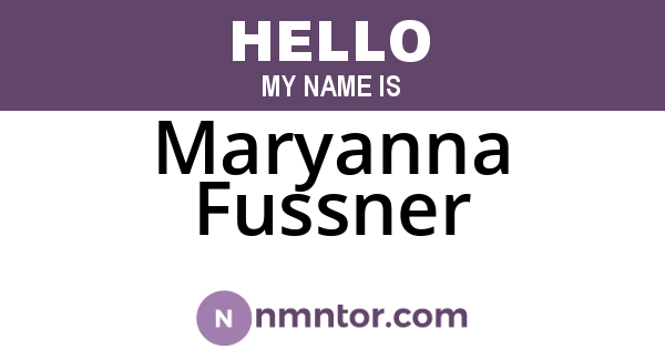 Maryanna Fussner