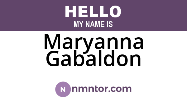 Maryanna Gabaldon