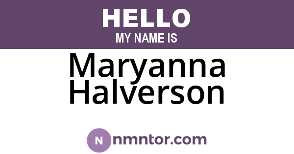 Maryanna Halverson