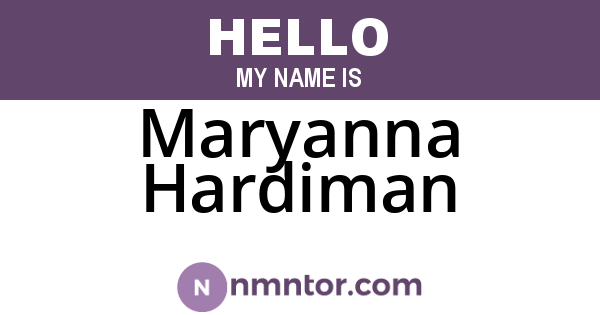 Maryanna Hardiman