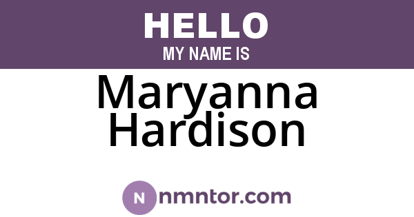 Maryanna Hardison