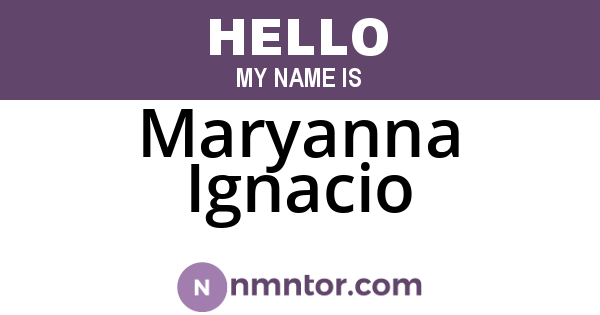 Maryanna Ignacio