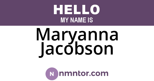 Maryanna Jacobson