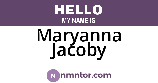 Maryanna Jacoby