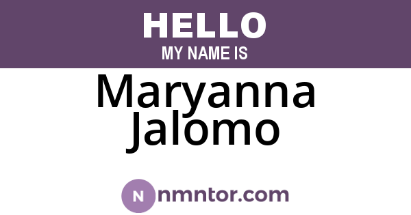 Maryanna Jalomo