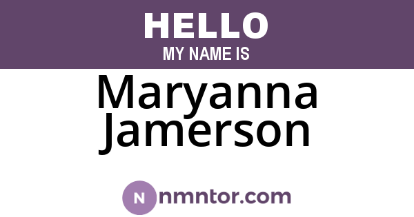 Maryanna Jamerson