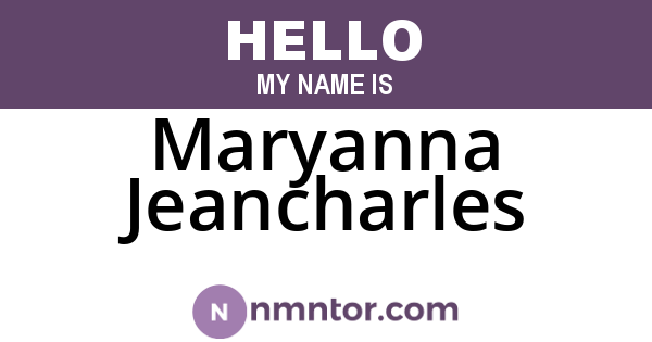Maryanna Jeancharles