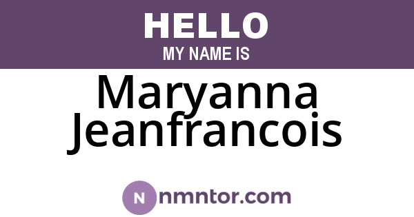 Maryanna Jeanfrancois