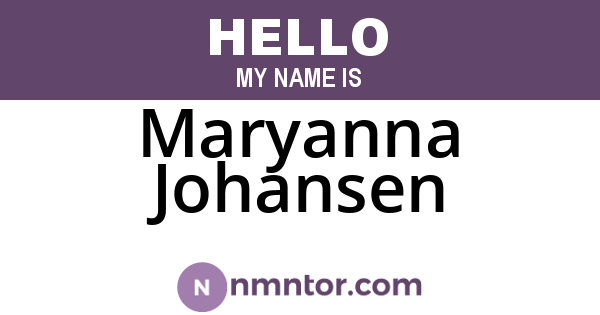 Maryanna Johansen