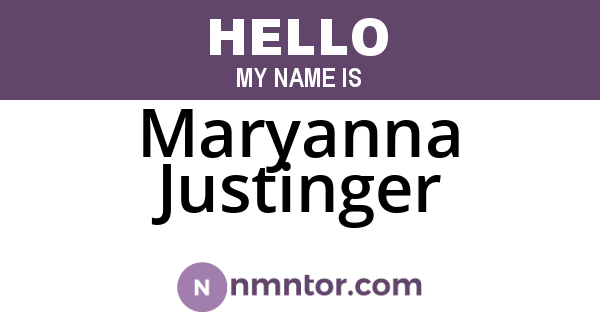 Maryanna Justinger