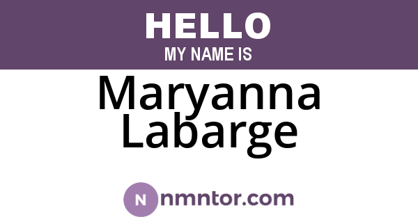 Maryanna Labarge