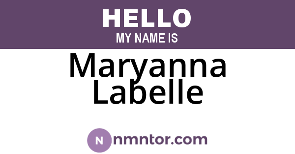 Maryanna Labelle