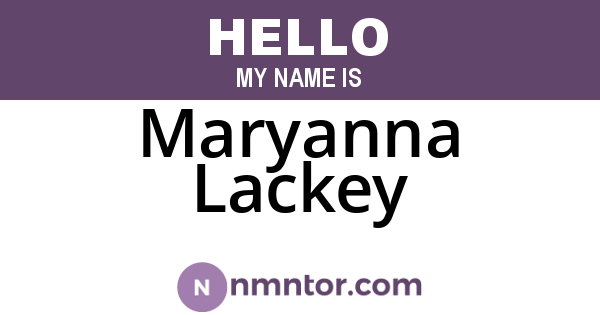 Maryanna Lackey
