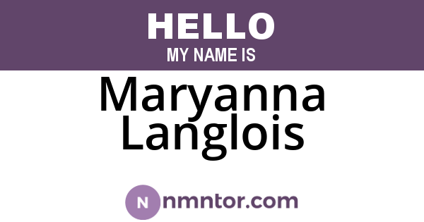 Maryanna Langlois