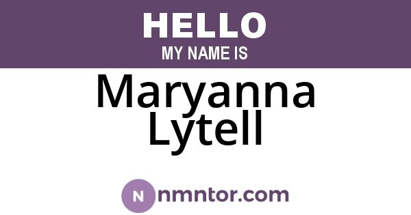 Maryanna Lytell
