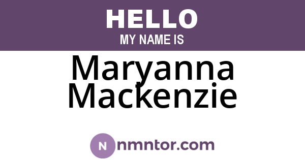 Maryanna Mackenzie