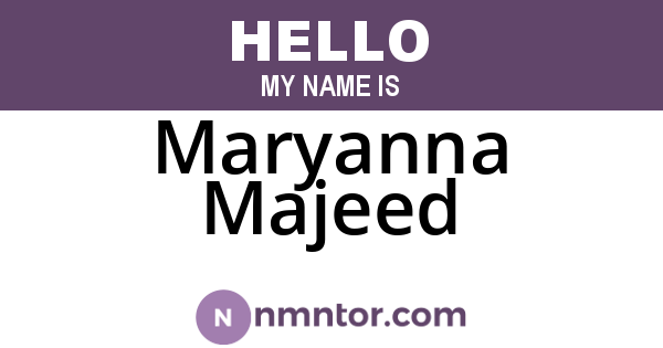 Maryanna Majeed