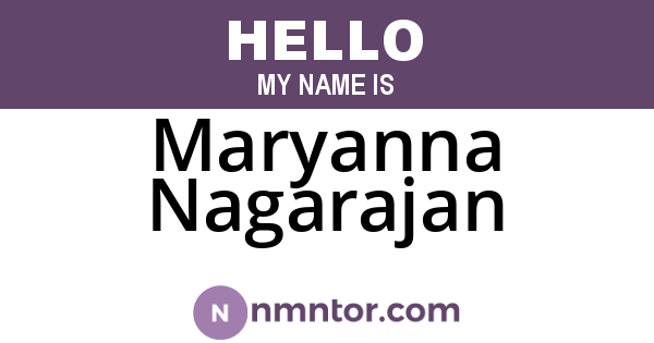 Maryanna Nagarajan