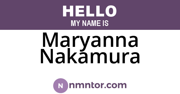 Maryanna Nakamura