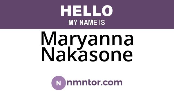 Maryanna Nakasone