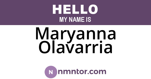 Maryanna Olavarria