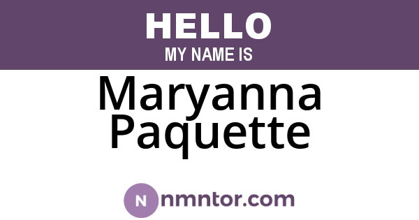Maryanna Paquette