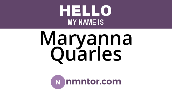 Maryanna Quarles
