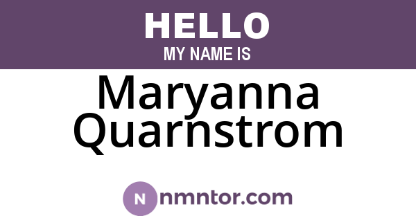 Maryanna Quarnstrom