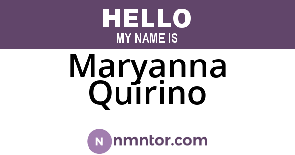Maryanna Quirino