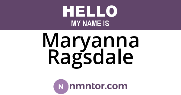 Maryanna Ragsdale