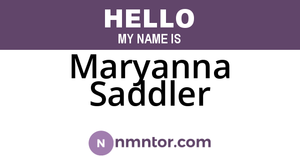 Maryanna Saddler